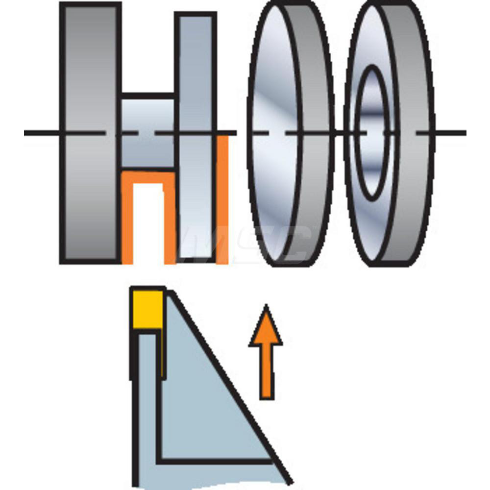 Sandvik Coromant Indexable Grooving Toolholder: QS-QD-RFE1000C16D, External, Right Hand, 2" Max Workpiece Dia - 6427801