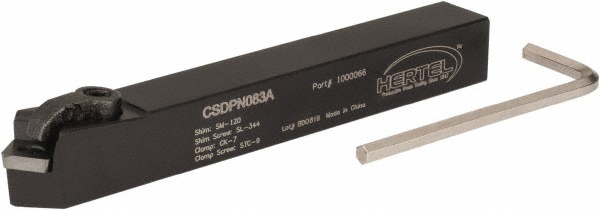 Tungaloy Indexable Turning Toolholder: CSDPN2020K4, 45 deg Lead Angle, Clamp - 6802487