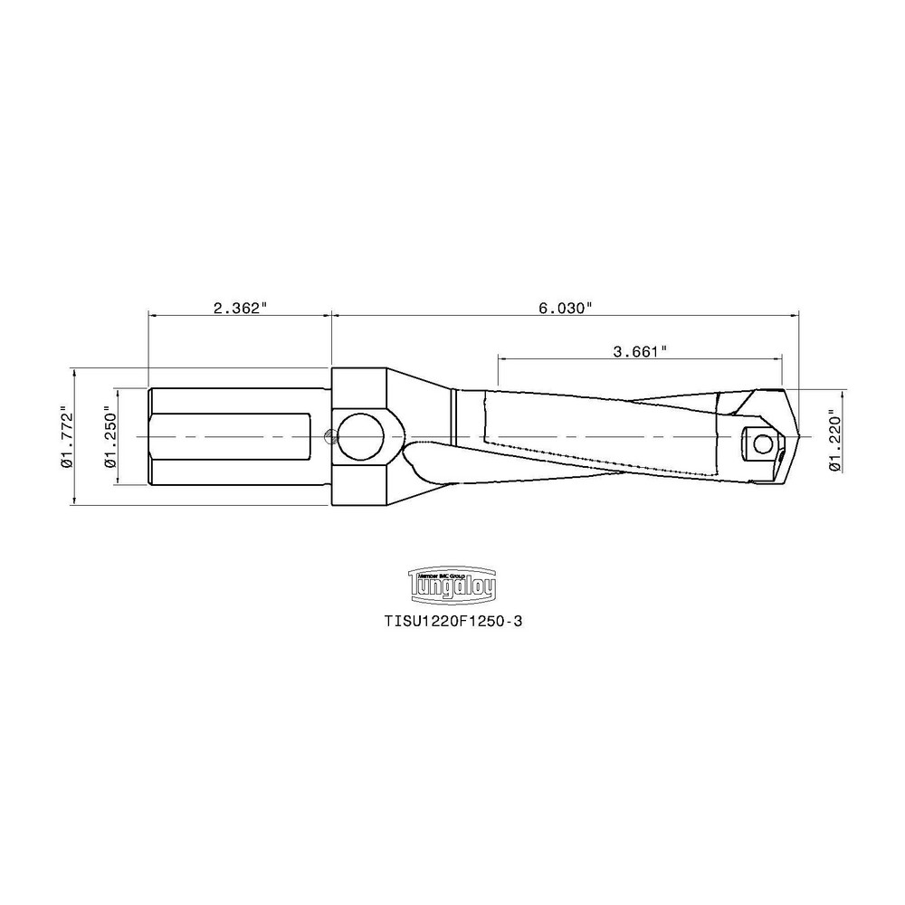 Tungaloy Indexable Boring Bar: E12Q-SCLCL06-D160, 16.00 mm Min Bore, Left Hand, 12.00 mm Shank Dia, 95 deg Lead, Solid Carbide - 6856850
