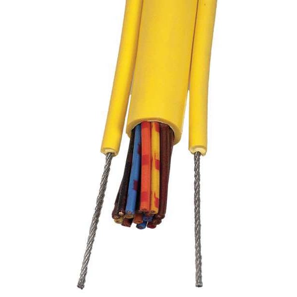 Kh Industries Portable Cord, SOOW, 16 AWG, 16 C, Yellow, PVC, Stranded, 600V, Indoor/Outdoor - CPCS-16/16-25FT