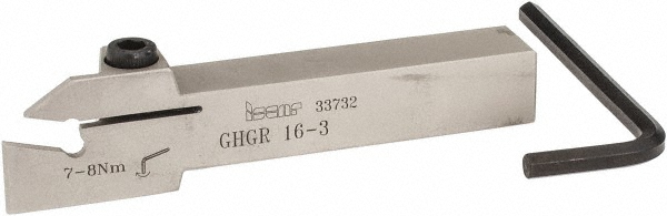 Kyocera Indexable Grooving Toolholder: KGMR1616H3, External, Right Hand - THT00150