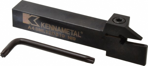 Kennametal Indexable Grooving Toolholder: A4SBR165S19038058, External, Right Hand, 58 mm Max Workpiece Dia - 3865910