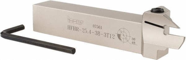 Iscar Indexable Grooving Toolholder: HFHR 25.4-75-3T25, External, Right Hand, 3.94" Max Workpiece Dia - 2500099