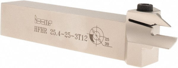 Iscar Indexable Grooving Toolholder: HFHR 25.4-75-3T25, External, Right Hand, 3.94" Max Workpiece Dia - 2500099