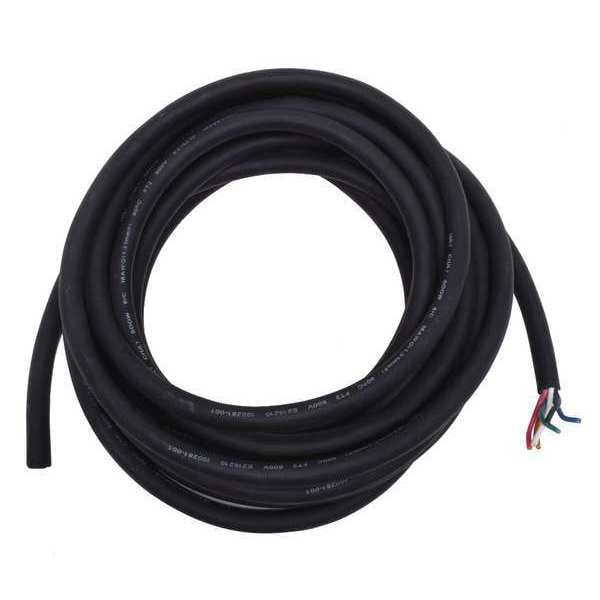 Zoro Select Portable Cord, SOOW, 16 AWG, 6 C, Black, Rubber, Stranded, 600V, Indoor/Outdoor - E3640