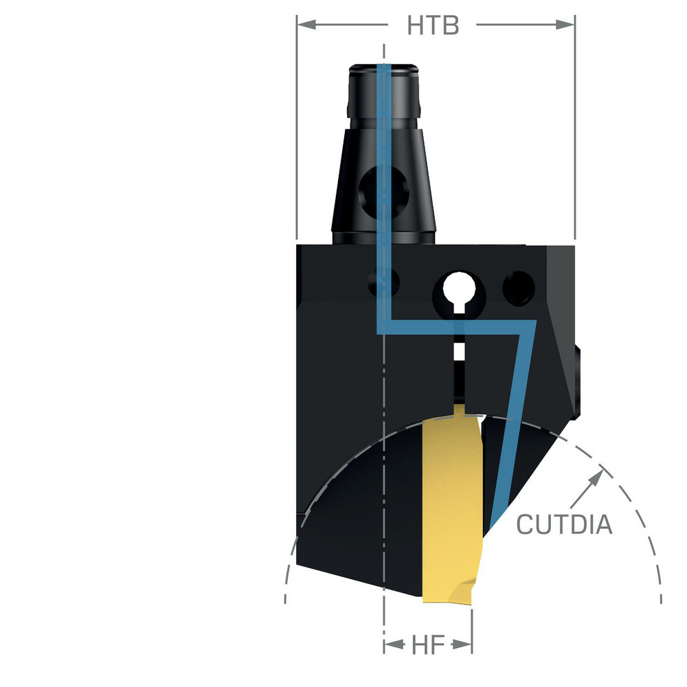 Sandvik Coromant Modular Cut-Off Cutting Unit Heads: C2R, 17.00 mm, 3.61 mm, Right Hand - 8608183