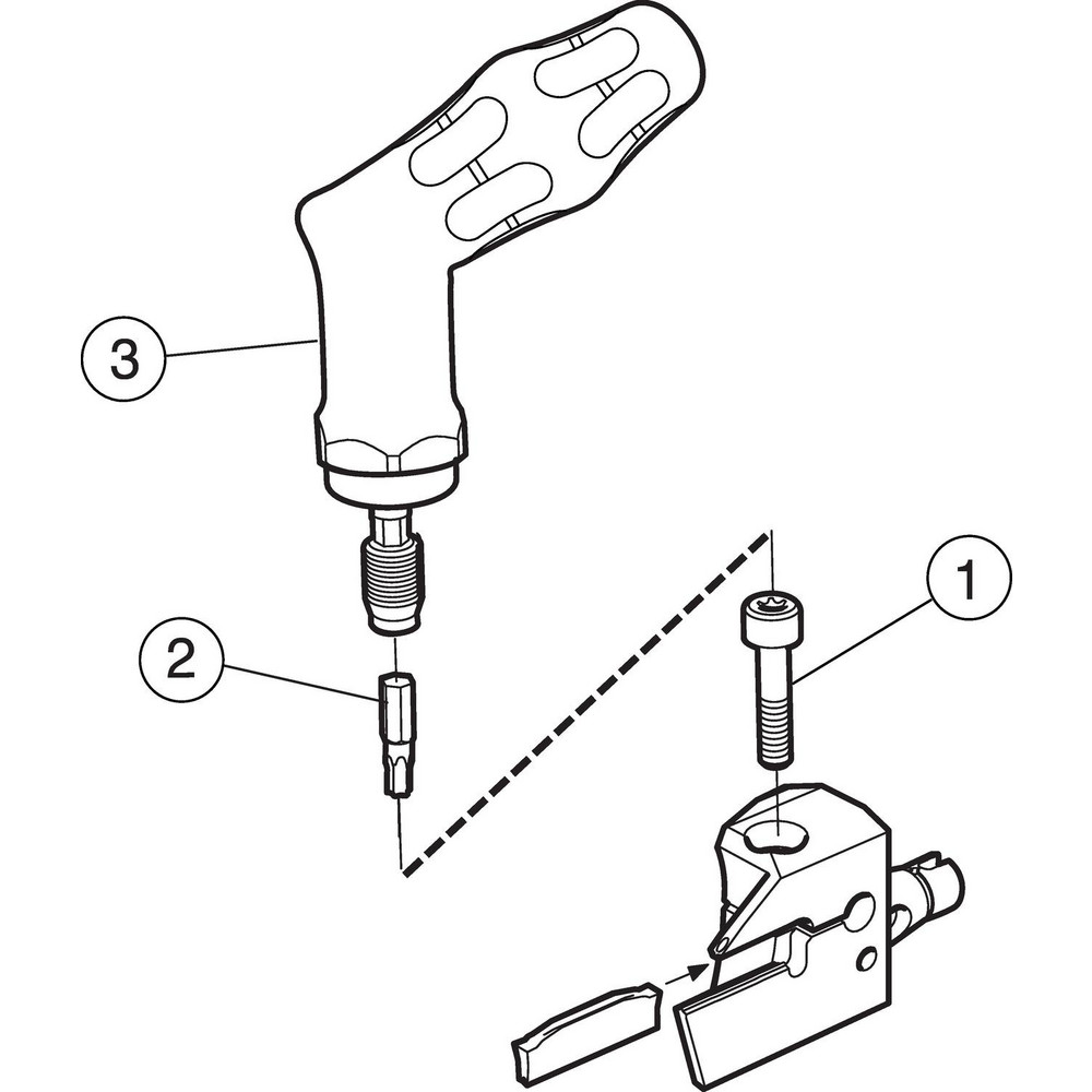 Sandvik Coromant Modular Cut-Off Cutting Unit Heads: C2R, 17.00 mm, 3.61 mm, Right Hand - 8608183