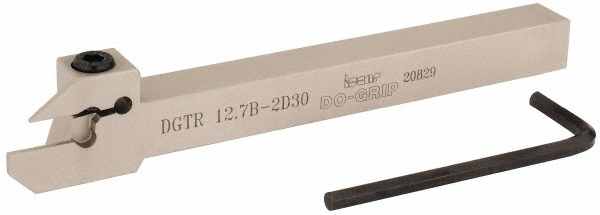 Tungaloy Indexable Grooving-Cutoff Toolholder: JCTEL10X2T12-CHP, 0.059 to 0.098" Groove Width, 0.49" Max Depth of Cut, Left Hand - 6776505