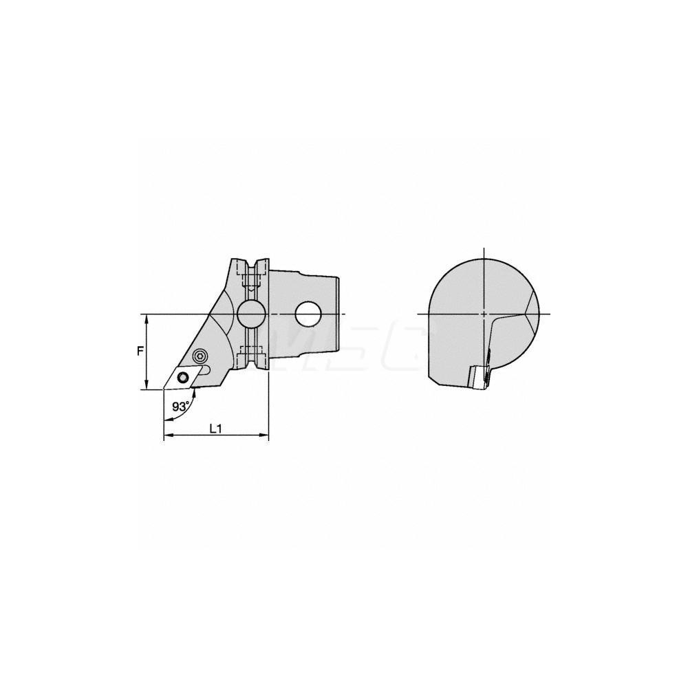 Kennametal Modular Turning & Profiling Head: Size KM40, 40 mm Head Length, Right Hand - 3902323