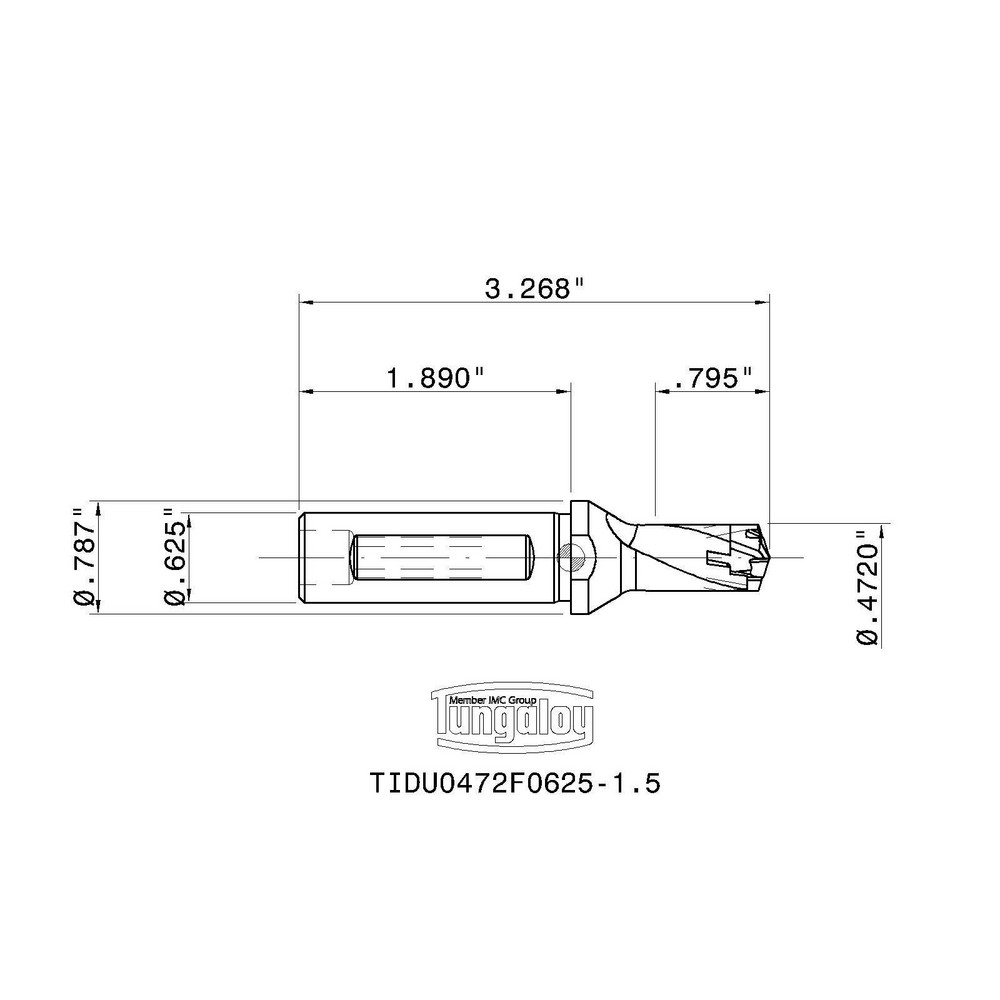 Tungaloy Indexable Boring Bar: A24-AWLNL4-D32, 2.0000" Min Bore, Left Hand, 95 deg Lead, Steel (Shank) - 6864468