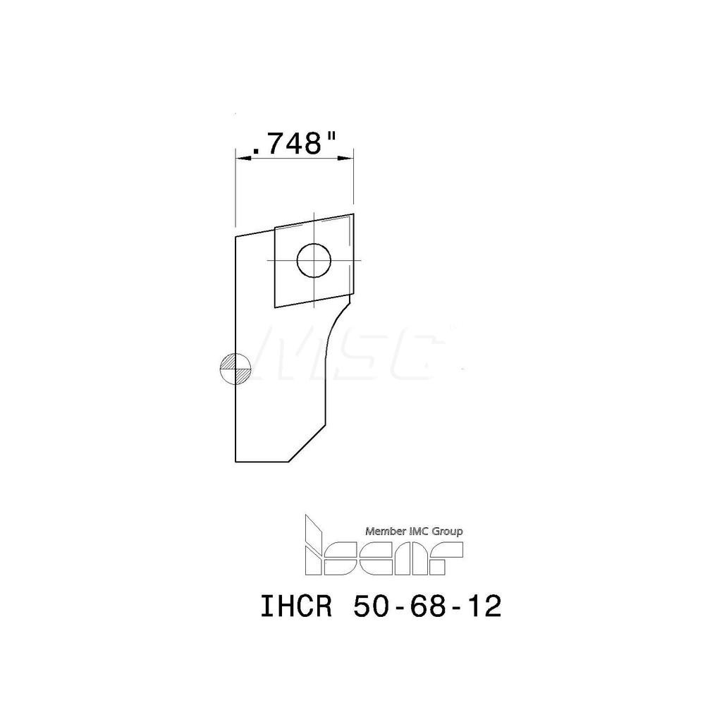 Iscar Indexable Boring Cartridge: Series ItsBore, Right Hand, 1.969" Min Dia - 4551003