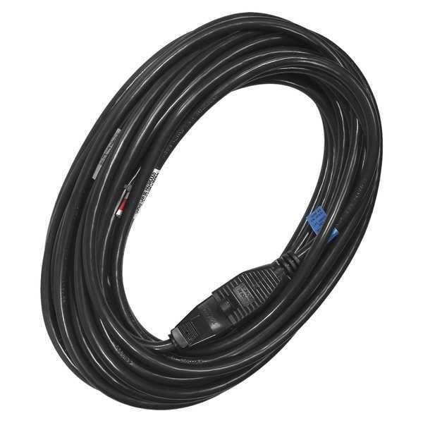 Zoro Select SJTW Extension Cord, 12 AWG, Outdoor, 12/3, 1 Outlets, 5-15R, Black, PVC, 5-15P, 50 ft - 5XFP4ID