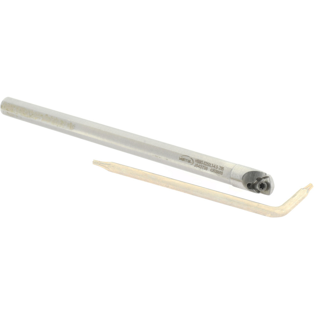 Hertel Indexable Boring Bar: HBBG-C250L3-6.0-.285, 0.2850" Min Bore, Left Hand, Solid Carbide - H08614810
