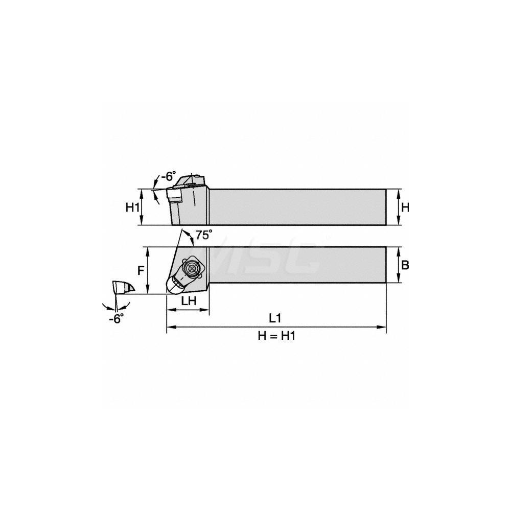 Kennametal Indexable Turning Toolholder: CRSNL3225P12MN7, Clamp - 1331597
