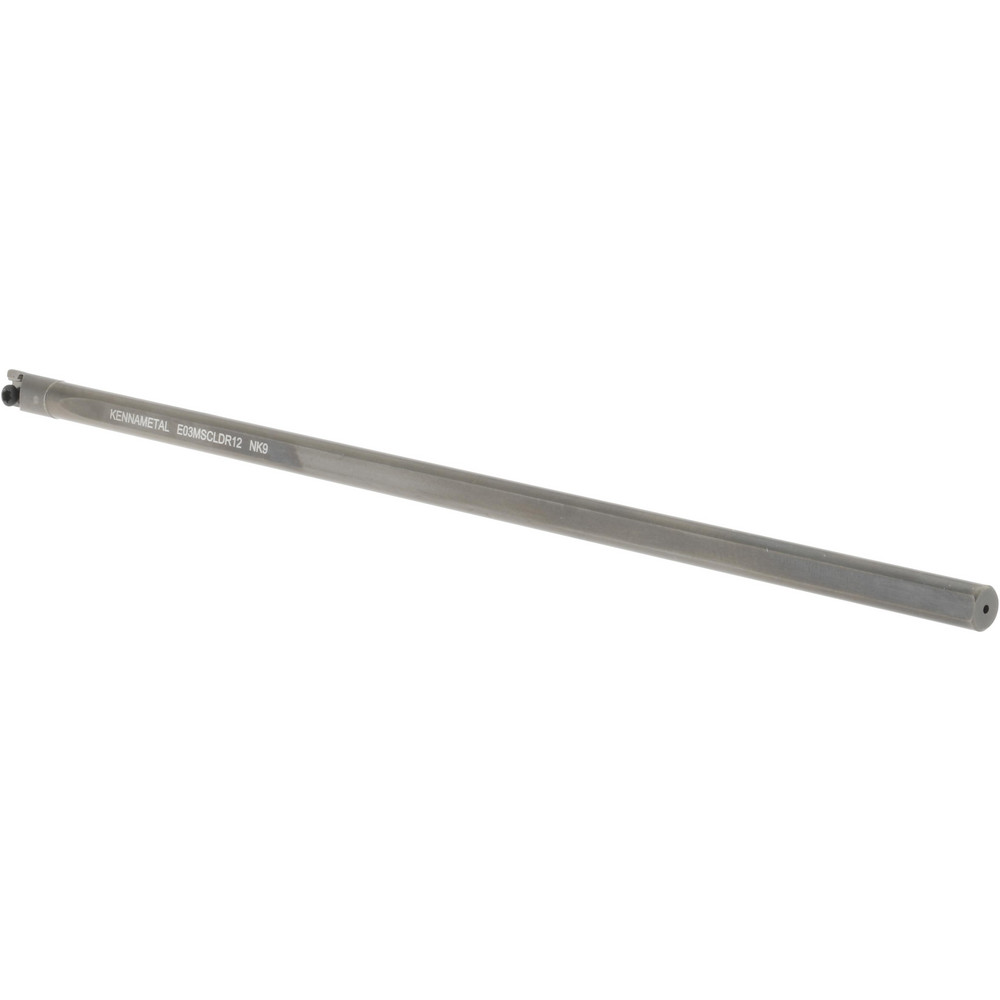 Kennametal Indexable Boring Bar: E03MSCLDR12, 0.2080" Min Bore, Right Hand, 5 deg Lead, Solid Carbide (Shank) & Steel (Head) - 1271040