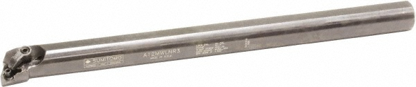 Kyocera Indexable Boring Bar: A20TDWLNR4, 1.5000" Min Bore, Right Hand, 5 deg Lead, Steel - 8606615