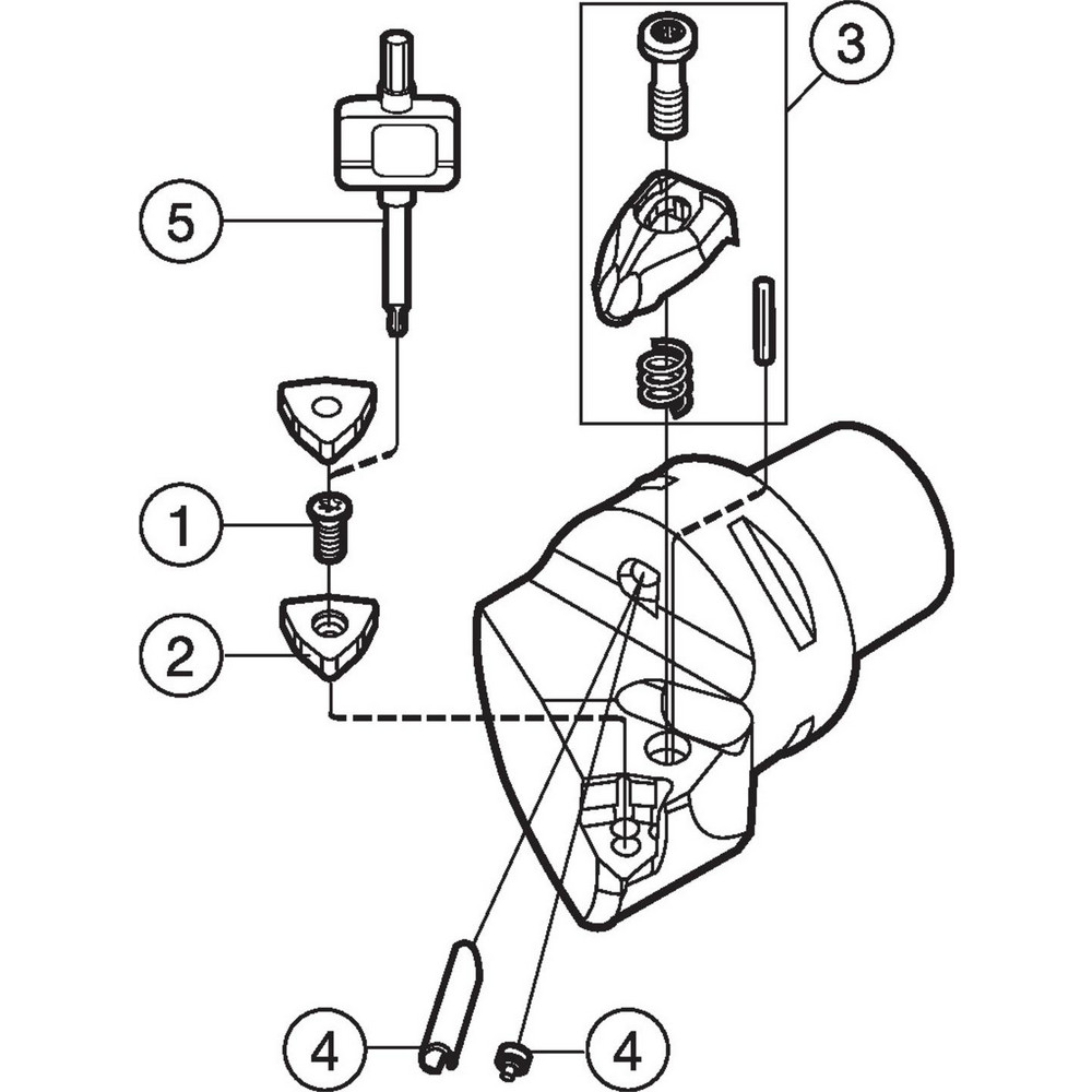 Sandvik Coromant Modular Turning & Profiling Head: Size C6, 65 mm Head Length, Left Hand - 5729466
