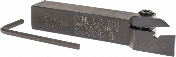 Seco Indexable Turning Toolholder: TRGOR-16-4, 90.0 deg Lead Angle, Pin - 00041038