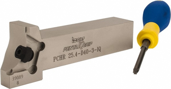 Iscar Indexable Grooving-Cutoff Toolholder: PCHR19D403IQ, 3 mm Min Groove Width, 20 mm Max Depth of Cut, Right Hand - 2302579