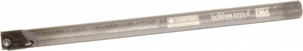 Sumitomo Indexable Boring Bar: A12STFPR3, 0.9300" Min Bore, Right Hand, 0 deg Lead, Steel - U101919