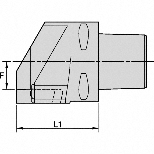 Kennametal Modular Grooving Head: Right Hand, Blade Holder Head, KM63TS System Size - 6000431