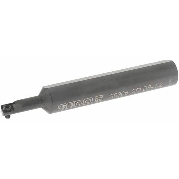 Hertel Indexable Boring Bar: HBBC-C187R5-6.0-208, 0.2080" Min Bore, Right Hand, Solid Carbide - H59868372