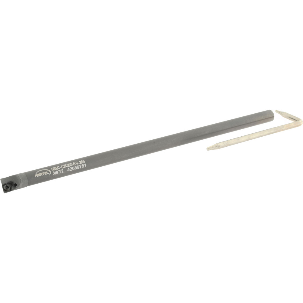 Hertel Indexable Boring Bar: HBBC-C187R5-6.0-208, 0.2080" Min Bore, Right Hand, Solid Carbide - H59868372