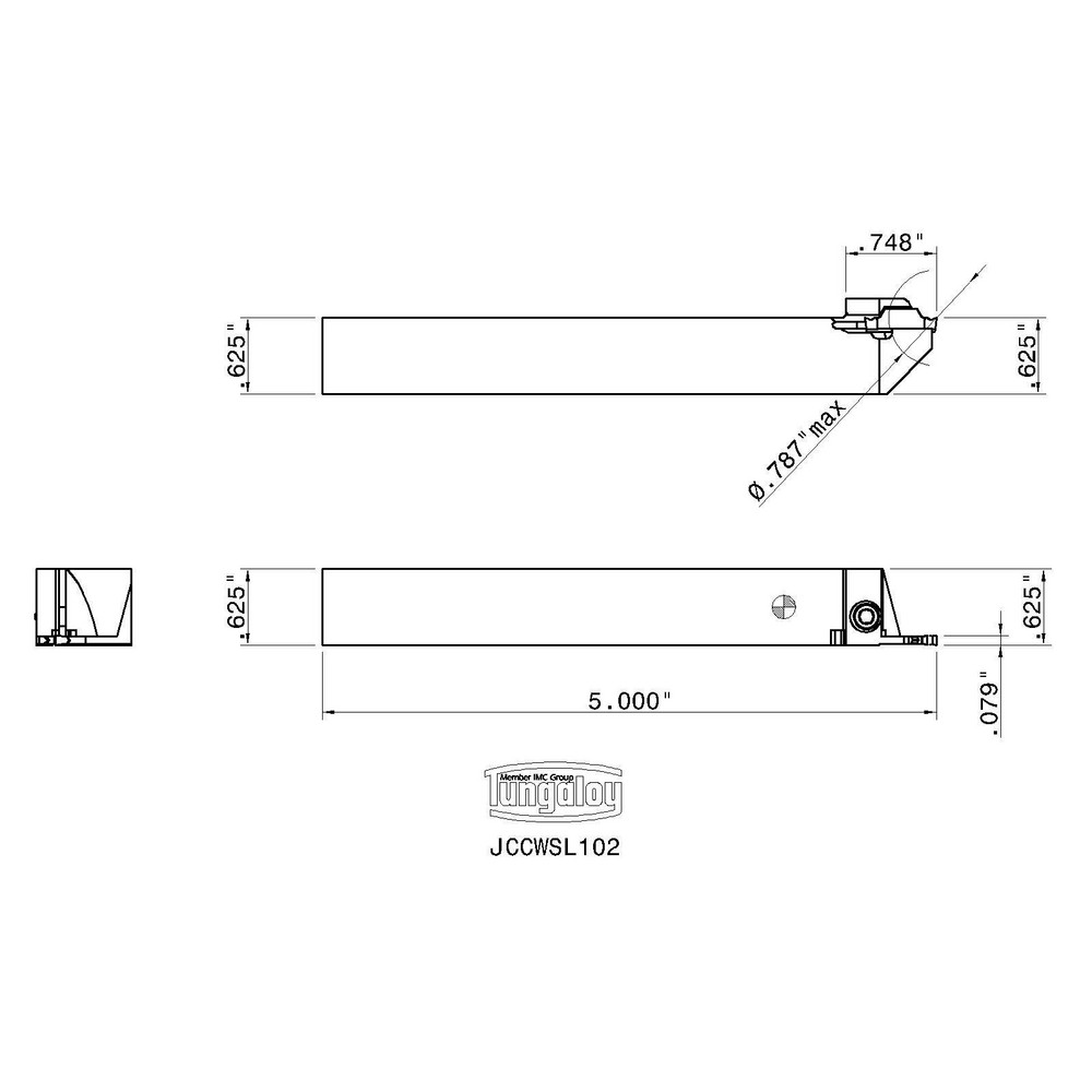 Tungaloy Indexable Boring Bar: S32SPDZNR15, 40.00 mm Min Bore, Right Hand, 32.00 mm Shank Dia, 93 deg Lead, Steel (Shank) - 6806066
