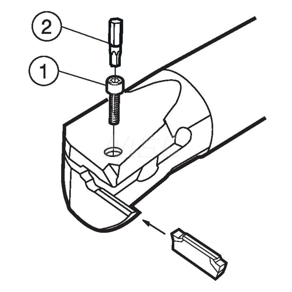 Sandvik Coromant Indexable Grooving Toolholder: LAG123E020-12B, Internal, Left Hand - 5734784