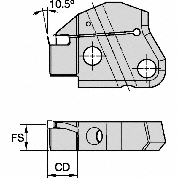 Kennametal Left Hand Indexable Grooving Cartridge - 6117062