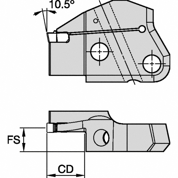 Kennametal Left Hand Indexable Grooving Cartridge - 6117062
