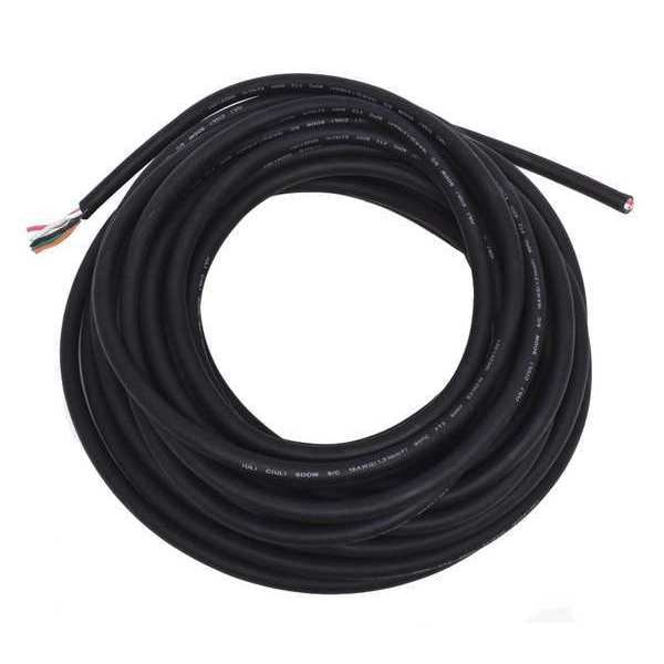 Zoro Select Portable Cord, SOOW, 16 AWG, 5 C, Black, Rubber, Stranded, 600V, Indoor/Outdoor - E3656