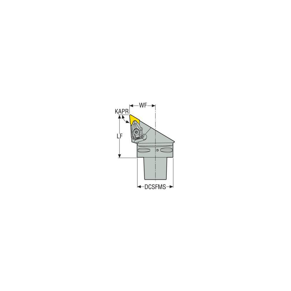 Seco Modular Turning & Profiling Head: Size C6, 65.02 mm Head Length, External, Right Hand - 02587900