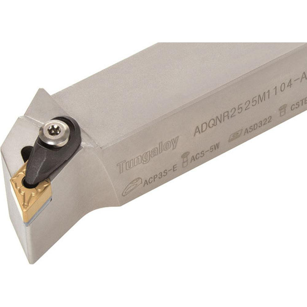 Tungaloy Indexable Turning Toolholder: ADQNR1233-A, 107.500 deg Lead Angle, Clamp - 6733329
