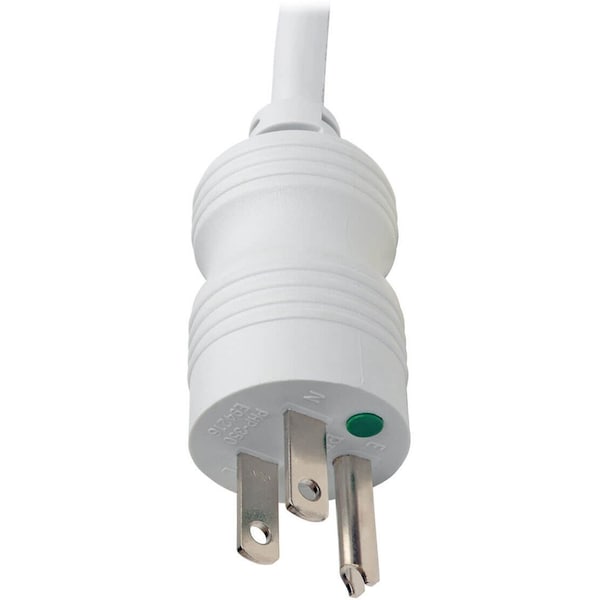 Tripp Lite Outlet Strip, 15A, 6 Outlet, 1.5 ft., White - PS-602-HG