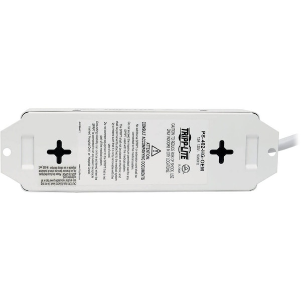 Tripp Lite Outlet Strip, 15A, 4 Outlet, White - PS-415-HG-OEM