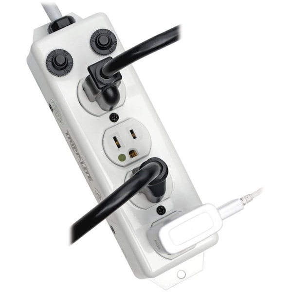 Tripp Lite Outlet Strip, 15A, 4 Outlet, White - PS-415-HG-OEM