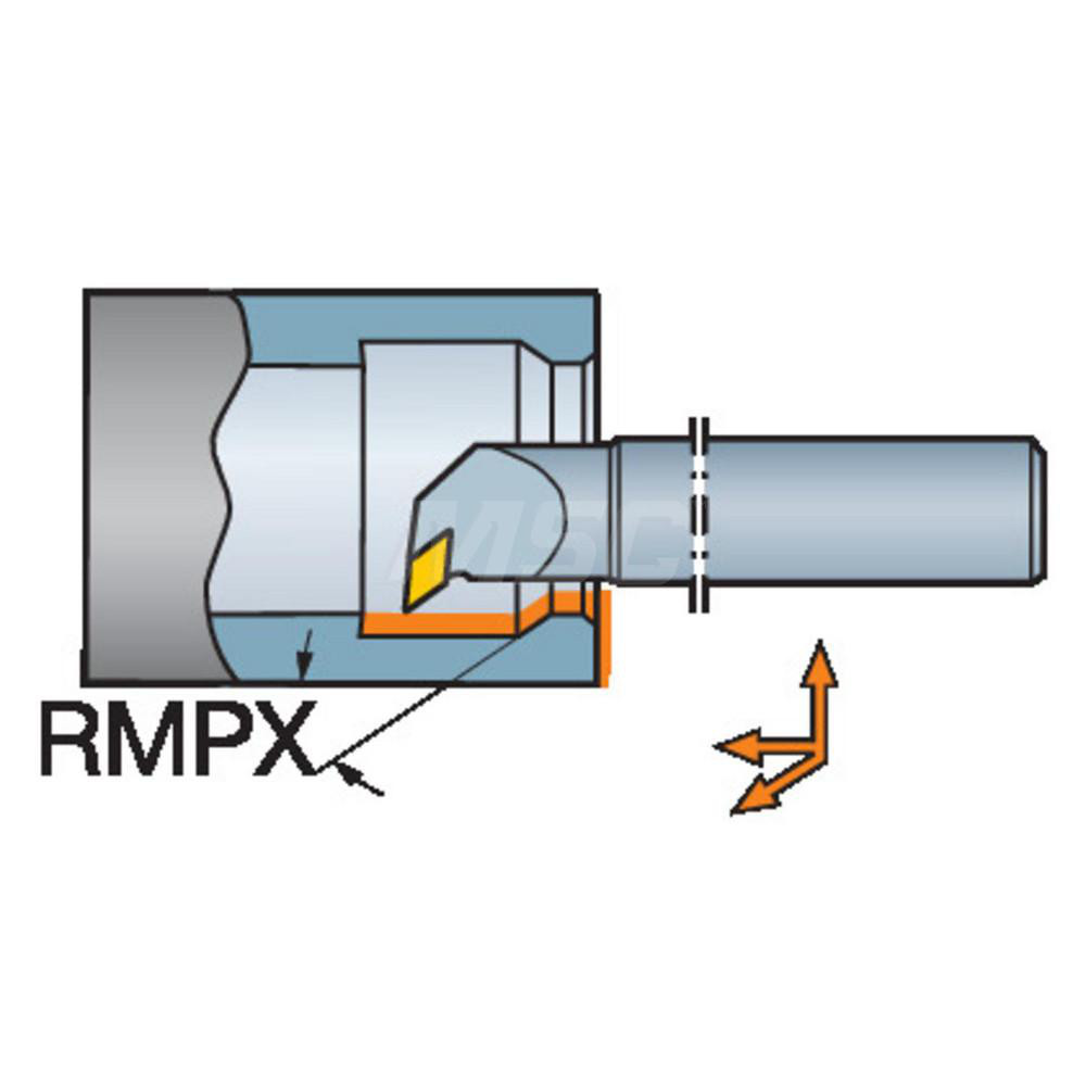 Sandvik Coromant Indexable Boring Bar: A10R-SDUCR2, 0.8504" Min Bore, Right Hand, -3 deg Lead, Steel - 5721338