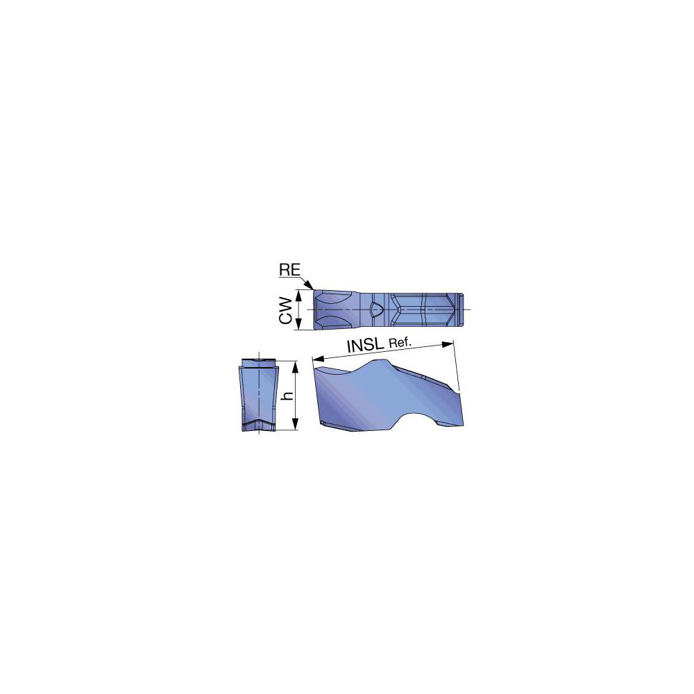 Tungaloy Indexable Cut-Off Blades; End Type: Double; Hand: Neutral; Blade Height (Decimal Inch): 1.2600; Blade Width (Decimal Inch): 0.0940; Blade Overall Length (Decimal Inch): 5.9055; Blade Style: QSP; Compatible Insert Style: QGM; Compatible Insert Size Code: 3-020; Tool Material: Steel - 6841496