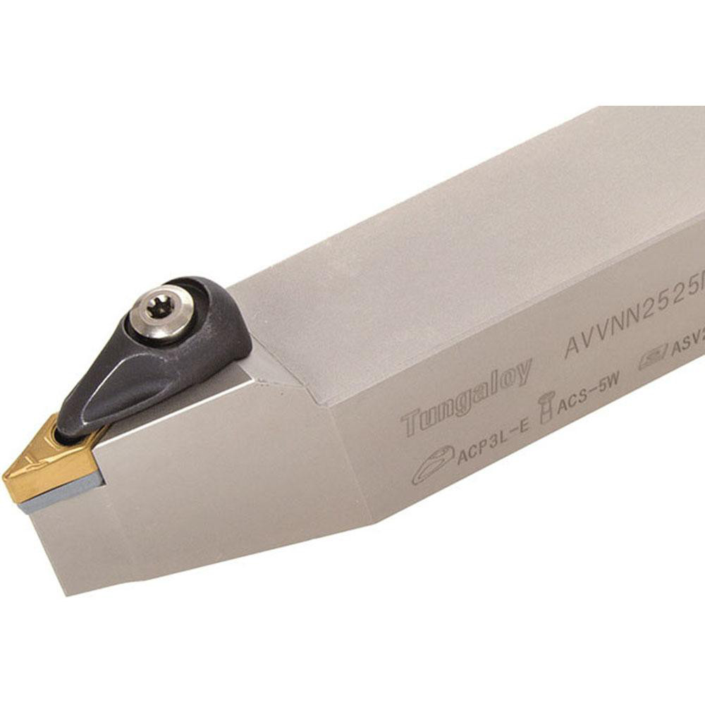 Tungaloy Indexable Turning Toolholder: AVVNN2525M1204-A, 72.500 deg Lead Angle, Clamp - 6751007