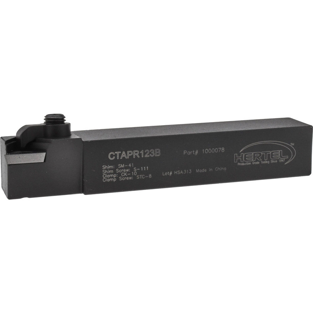 Dorian Tool Indexable Turning Toolholder: CTFPR10-3B, 0.0 deg Lead Angle, Clamp - 73310151442