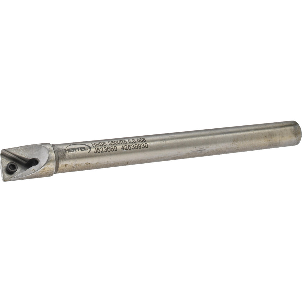 Hertel Indexable Boring Bar: HBBS-C625R5-6.0-731, 0.7310" Min Bore, Right Hand, Solid Carbide - H59870584