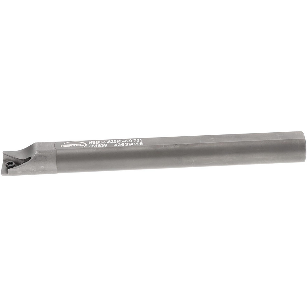 Hertel Indexable Boring Bar: HBBS-C625R5-6.0-731, 0.7310" Min Bore, Right Hand, Solid Carbide - H59870584