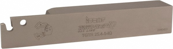 Iscar Indexable Grooving-Cutoff Toolholder: TGTR25.4-5, 4.7 mm Min Groove Width, 38.1 mm Max Depth of Cut, Right Hand - 2302209