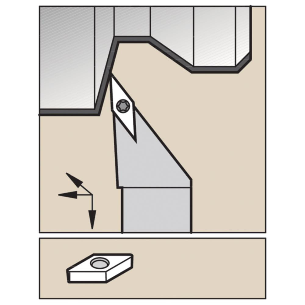 Widia Indexable Turning Toolholder: SVJBL123, 93.000 deg Lead Angle, Screw - 2951373