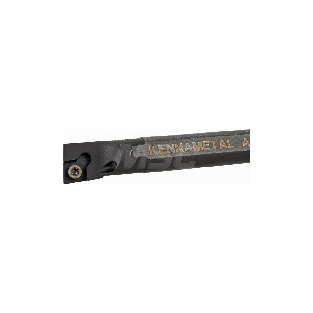 Kennametal Indexable Boring Bar: A06MSCLPR2, 12.19 mm Min Bore, Right Hand, 9.53 mm Shank Dia, -5 deg Lead, Steel - 1094669