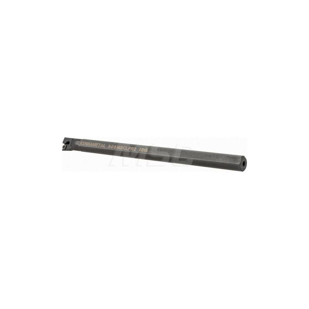 Kennametal Indexable Boring Bar: A06MSCLPR2, 12.19 mm Min Bore, Right Hand, 9.53 mm Shank Dia, -5 deg Lead, Steel - 1094669