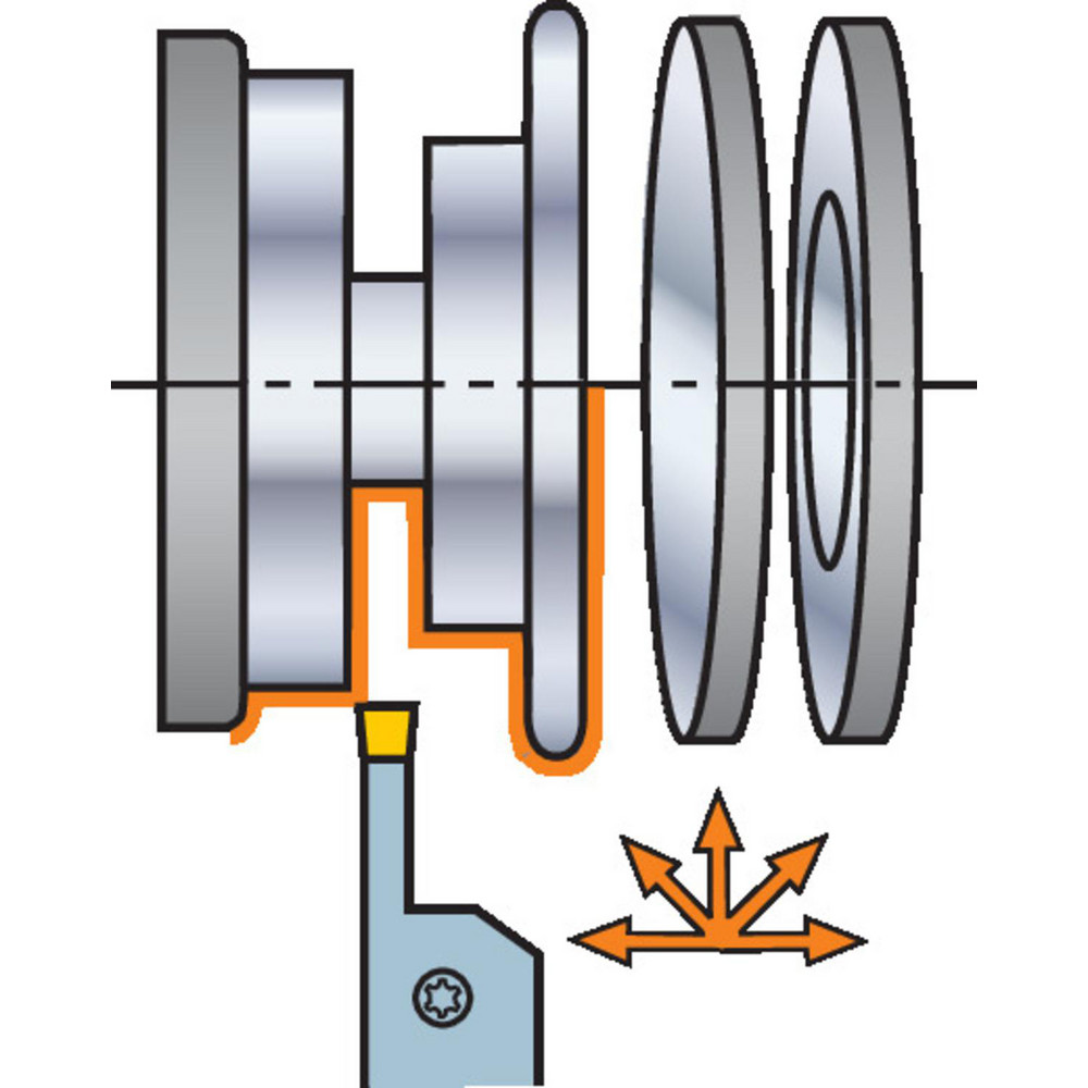 Sandvik Coromant Indexable Grooving Toolholder: RF151.23-20-40, Internal, Right Hand - 5740934