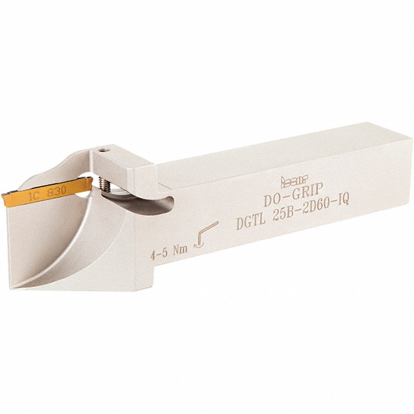 Iscar Indexable Grooving-Cutoff Toolholder: DGTL25.4B-2XL-D60, 0.079" Max Groove Width, Left Hand - 2302853