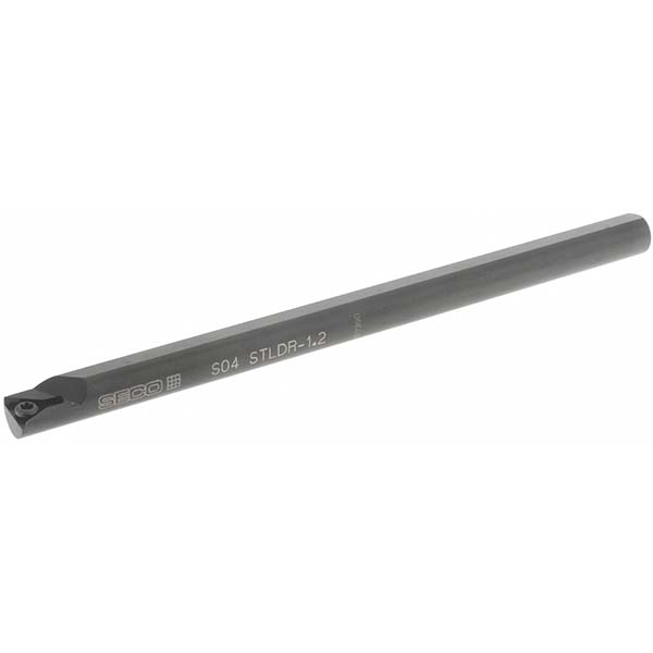 Seco Indexable Boring Bar: S04STLDR-1.2, 0.2900" Min Bore, Right Hand, -5 deg Lead, Steel - 00057658